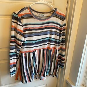 Women’s striped baby doll top